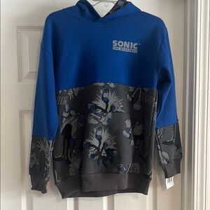 Sonic the Hedgehog Blue and Gray Men's Hoodie
